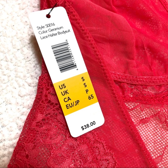 Sam Edelman Geranium Lace Halter Bodysuit Size Sm - Picture 9 of 11